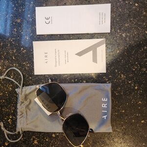 Gold and Green Mono Square Sunglasses Accessories